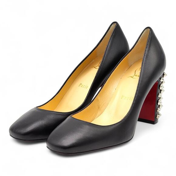 Christian Louboutin Donna Stud Spikes Leather Pumps EU 38 US